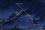 Actual track of Hurricane Gonzalo